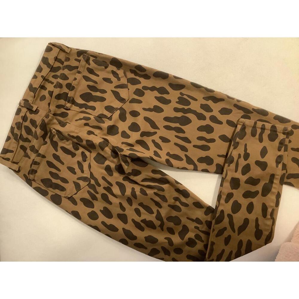 L'AGENCE  Casual Pants Jeans Margot Size 24 Brown Leopard Print - Picture 2 of 4